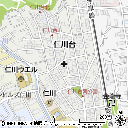 兵庫県宝塚市仁川台114周辺の地図