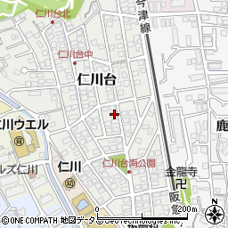 兵庫県宝塚市仁川台108周辺の地図