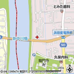 浜田西用坪公園周辺の地図