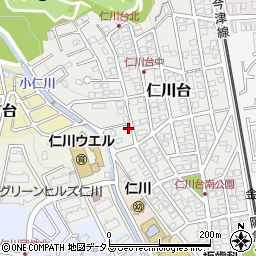 兵庫県宝塚市仁川台659-3周辺の地図