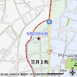静岡県浜松市中央区笠井上町117周辺の地図