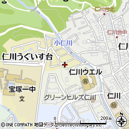 兵庫県宝塚市仁川うぐいす台8-9周辺の地図