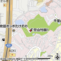 大阪府吹田市千里山竹園周辺の地図