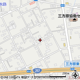 静岡県浜松市中央区三方原町周辺の地図