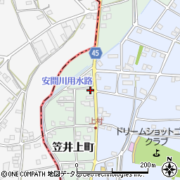 静岡県浜松市中央区笠井上町126周辺の地図