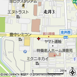 ローソン豊中走井店周辺の地図
