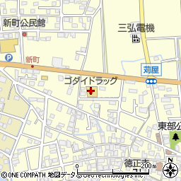 ゴダイドラッグ御津店周辺の地図