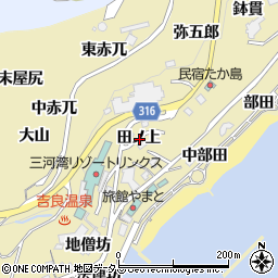 愛知県西尾市吉良町宮崎田ノ上周辺の地図