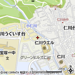 兵庫県宝塚市仁川うぐいす台8周辺の地図