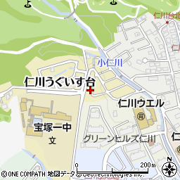 兵庫県宝塚市仁川うぐいす台6-8周辺の地図
