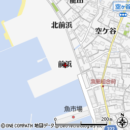 愛知県蒲郡市西浦町前浜周辺の地図