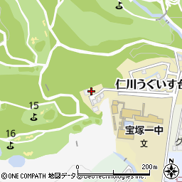 兵庫県宝塚市仁川うぐいす台3-30周辺の地図