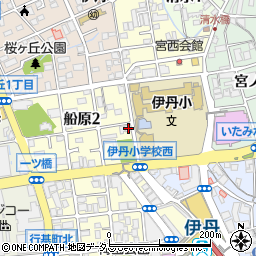 兵庫県伊丹市船原2丁目1-21周辺の地図