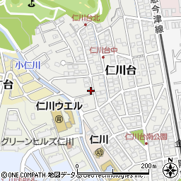 兵庫県宝塚市仁川台659-2周辺の地図