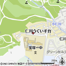 兵庫県宝塚市仁川うぐいす台周辺の地図