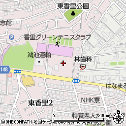 大阪府枚方市東香里周辺の地図