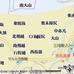愛知県西尾市吉良町宮崎口末屋尻周辺の地図