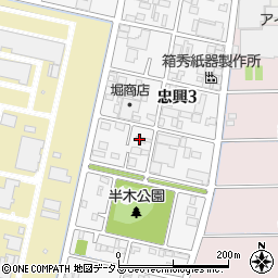 日本経済新聞　豊橋北部販売所周辺の地図