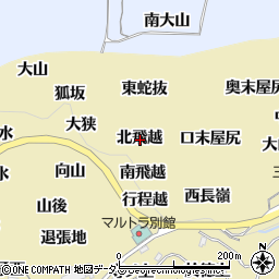 愛知県西尾市吉良町宮崎北飛越周辺の地図