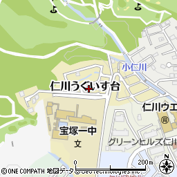 兵庫県宝塚市仁川うぐいす台5-10周辺の地図