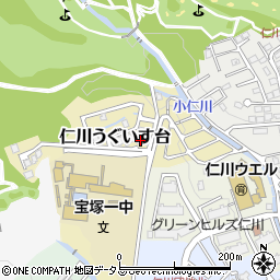 兵庫県宝塚市仁川うぐいす台5-6周辺の地図