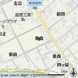 愛知県豊橋市横須賀町重森周辺の地図