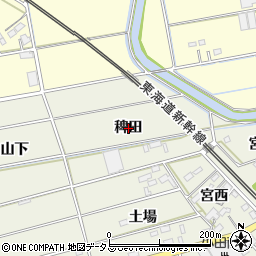 愛知県豊橋市横須賀町（稗田）周辺の地図