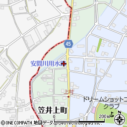 静岡県浜松市中央区笠井上町121周辺の地図