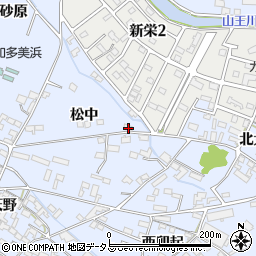 愛知県知多郡美浜町奥田松中104周辺の地図