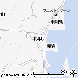 愛知県蒲郡市西浦町北くじ周辺の地図