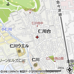 兵庫県宝塚市仁川台184周辺の地図