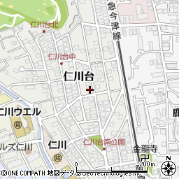 兵庫県宝塚市仁川台221周辺の地図