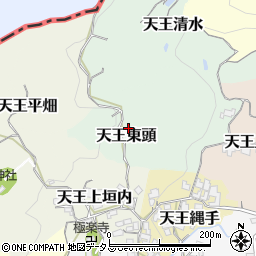 京都府京田辺市天王東頭周辺の地図