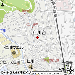 兵庫県宝塚市仁川台203周辺の地図