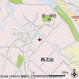 兵庫県加古川市神野町西之山599周辺の地図