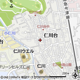 兵庫県宝塚市仁川台179-2周辺の地図