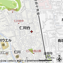 兵庫県宝塚市仁川台247周辺の地図