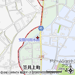 静岡県浜松市中央区笠井上町120周辺の地図