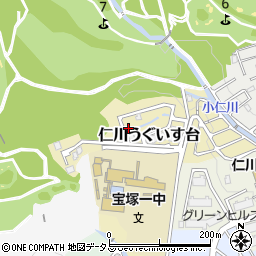 兵庫県宝塚市仁川うぐいす台3-17周辺の地図