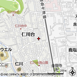 兵庫県宝塚市仁川台248周辺の地図