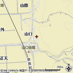 京都府木津川市山城町綺田山口周辺の地図
