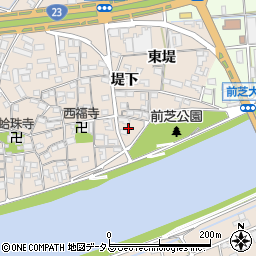 愛知県豊橋市前芝町東周辺の地図