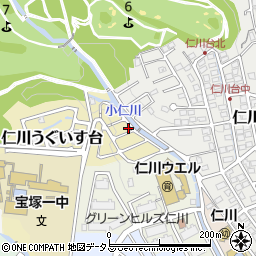 兵庫県宝塚市仁川うぐいす台10-1周辺の地図
