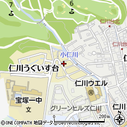 兵庫県宝塚市仁川うぐいす台10-6周辺の地図