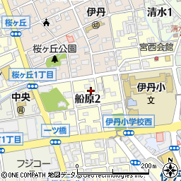兵庫県伊丹市船原2丁目5-24周辺の地図