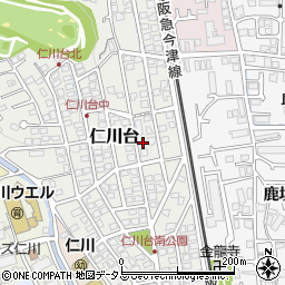 兵庫県宝塚市仁川台246周辺の地図