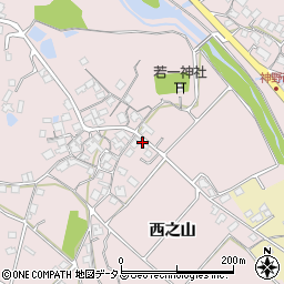 兵庫県加古川市神野町西之山455周辺の地図