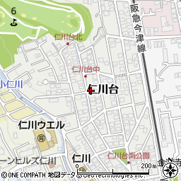 兵庫県宝塚市仁川台198周辺の地図
