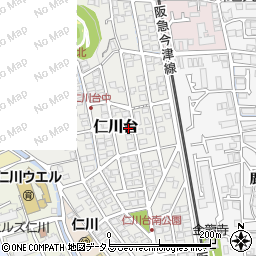 兵庫県宝塚市仁川台223周辺の地図