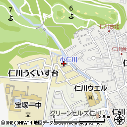 兵庫県宝塚市仁川うぐいす台11-2周辺の地図